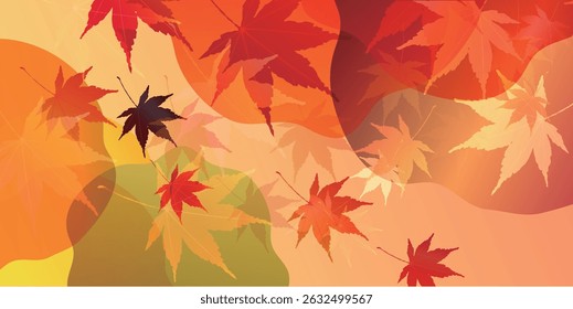 Hojas de otoño Árbol de arce Fondo de otoño