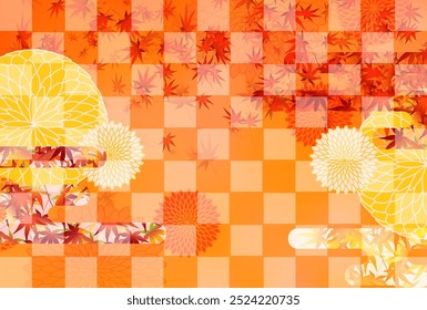 Autumn Leaves Maple Tree Chrysanthemum Background