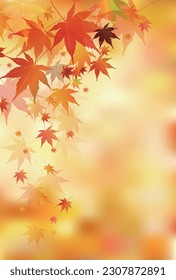 Fondo del paisaje del árbol de arce de hojas de otoño
