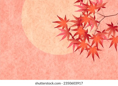 Autumn Leaves Maple Tree Moon Background