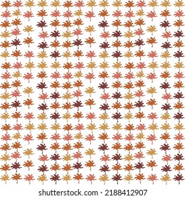 Las hojas de otoño en el patrón de medianoche 