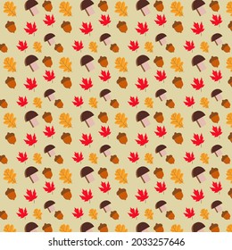 Autumn leaves and mood pattern