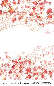 Autumn Leaves Music Notes Autumn Background