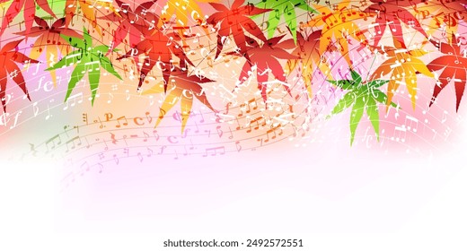 Autumn Leaves Music Notes Autumn Background