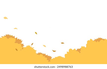 
Autumn leaves natural background illustration frame material