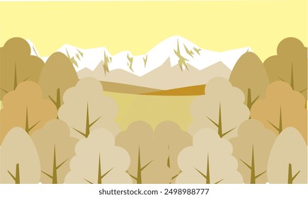
Autumn leaves natural background illustration frame material