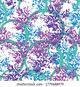 Autumn leaves. Natural autumn, fall seamless pattern. Bright autumn colors. Stylish decoration for social media, blog post, interior design.