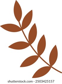 Autumn Leaves On Branch Vector Illustration