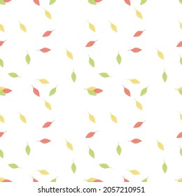 Autumn leaves on a white background. Factory textiles. Vector.