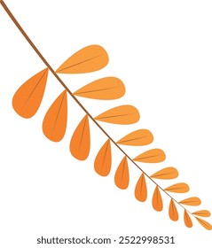 Autumn Leaves on white background. Vector illustration