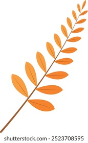 Autumn Leaves on white background. Vector illustration