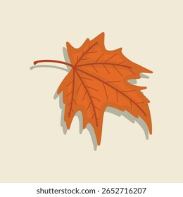 Folhas de outono de laranja Bege folha ilustração outono estação queda vetor isolado