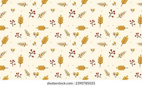 Autumn leaves pattern, Autum Background, Autumn seamless pattern