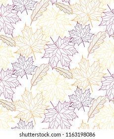 Autumn leaves pattern background
