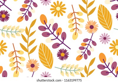 Autumn leaves pattern background
