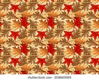 The autumn leaves pattern background.