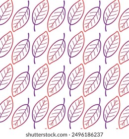 Autumn leaves pattern background Vector illustration