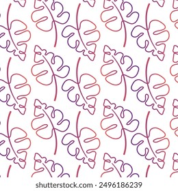 Autumn leaves pattern background Vector illustration