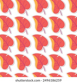 Autumn leaves pattern background Vector illustration