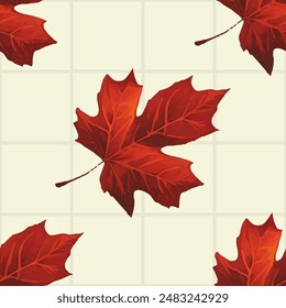 Hojas de otoño patrón de colección con varios follajes coloridos