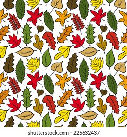 Autumn leaves pattern color