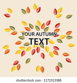 Autumn leaves pattern. Colorful fall leaves. Vector illustration. Autumn background. 