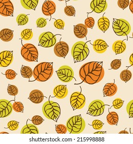 Autumn leaves pattern for design wrapping paper, scrap booking, textiles, sites