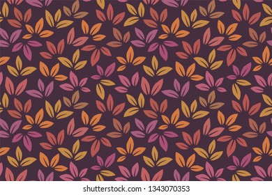 Autumn Leaves Pattern. Endless Background. Seamless