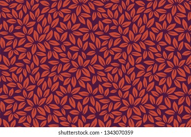 Autumn Leaves Pattern. Endless Background. Seamless