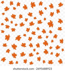 Autumn Leaves Pattern on White Background – Seasonal Decorative Design