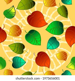Autumn leaves pattern for paper or textile