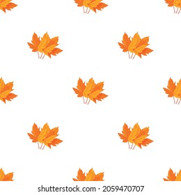Autumn leaves pattern seamless background texture repeat wallpaper geometric vector