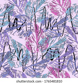 Autumn leaves pattern for textile, print, surface, fabric design.  EPS 10 vector illustration. Aquarelle leaf for background, texture, wrapper pattern, frame or border.