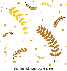 Autumn leaves pattern. Tree branches. September patterns and landscapes.