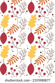 Autumn leaves pattern wallpaper image