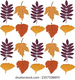 Autumn leaves pattern. Wallpaper or texture.