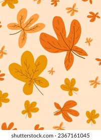 Der Herbst hinterlässt Vektorgrafiken auf weißem Hintergrund für Web-Banner, Branding-Paket, Stoffdruck, Tapete, Social-Media-Post, Doodle, Noten, Cover, Tapeten, Vorlagen