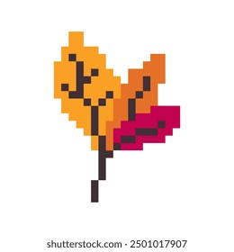 autumn leaves pixel art for your needs