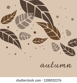 Autumn leaves poster background.