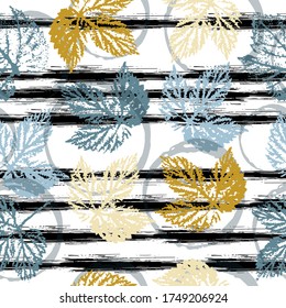 autumn leaves. Printing on fabric, card. background for textile decor and design. botanical wallpaper.