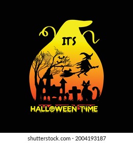 Autumn leaves pumpkins please -Halloween T-Shirt Design. Halloween Vector Graphic. Halloween T-Shirt illustration. Horns head devil t-shirt design.