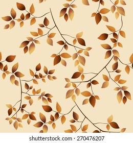 Autumn leaves saemless pattern