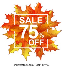 autumn leaves sale 75 in frame