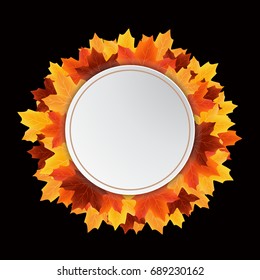 Autumn leaves sale label sticker banner