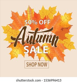 Autumn Leaves Sale Signs and banners