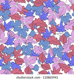 Autumn leaves seamless background