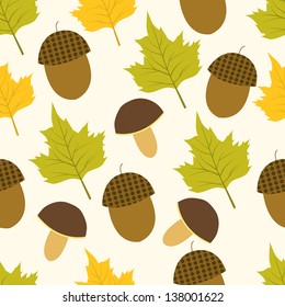 Autumn leaves seamless background.