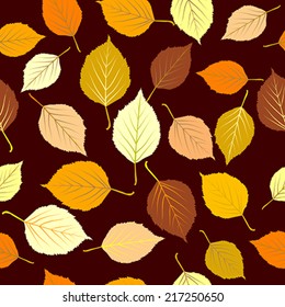 Autumn leaves seamless background