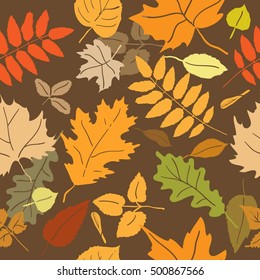 Autumn leaves. Seamless background.