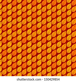 Autumn leaves seamless background, floral vector seamless pattern